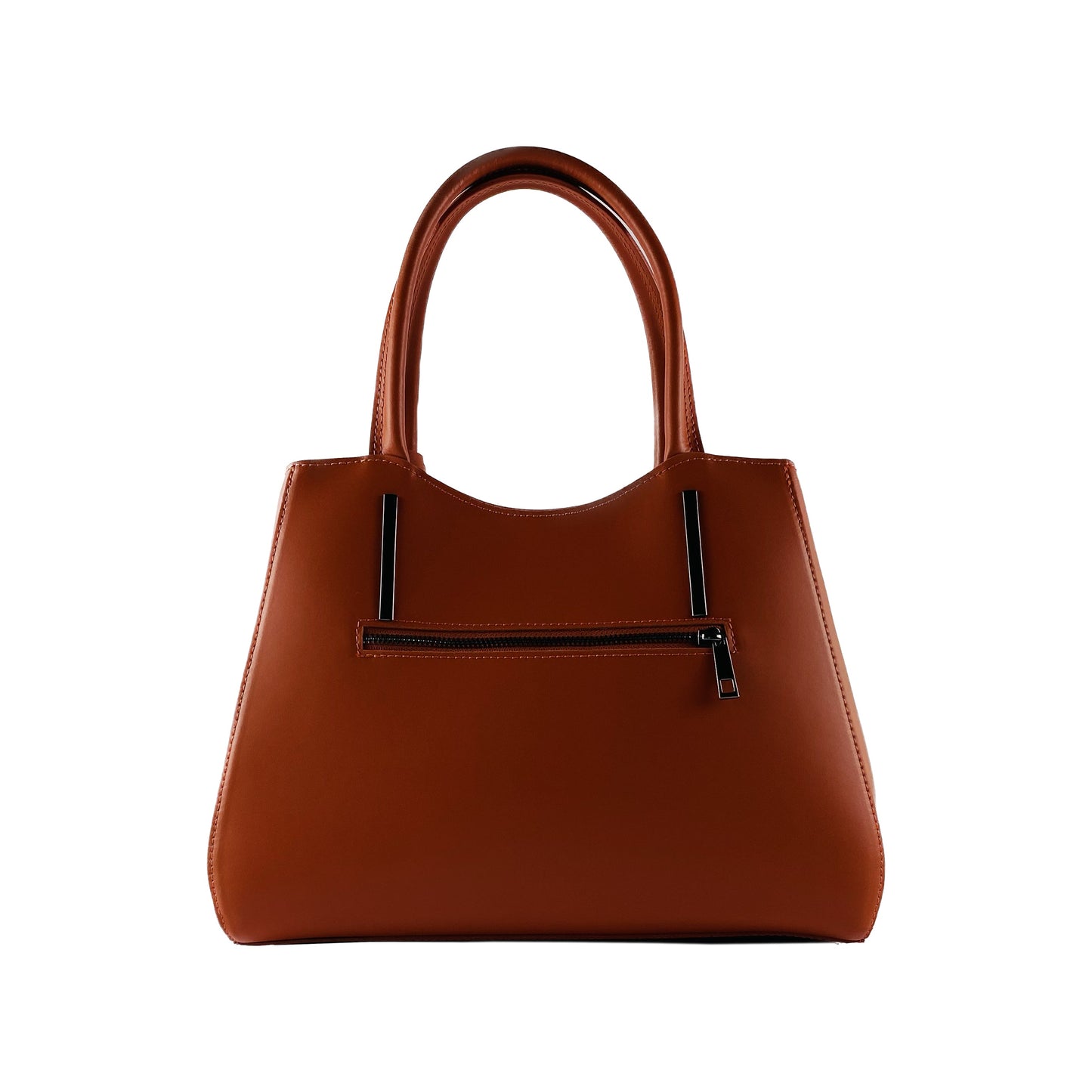 Paprika Leather Handbag, Made in Italy