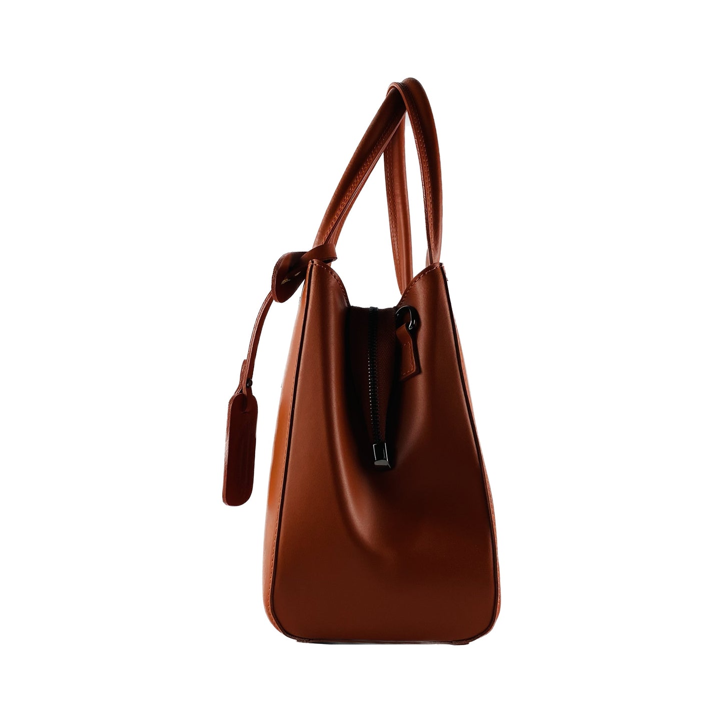 Paprika Leather Handbag, Made in Italy