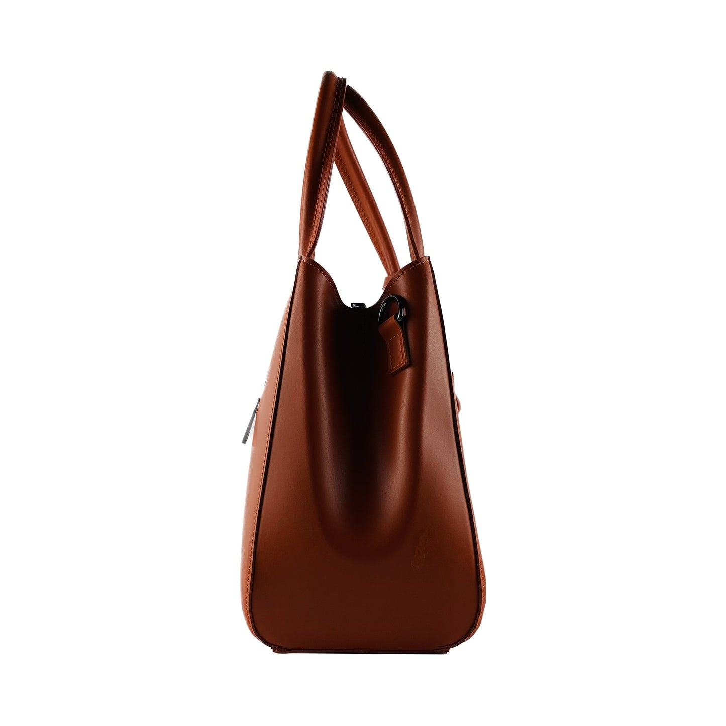 Paprika Leather Handbag, Made in Italy