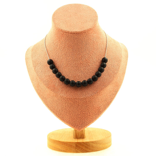 Eclipse Onyx Necklace – Matte Black Onyx