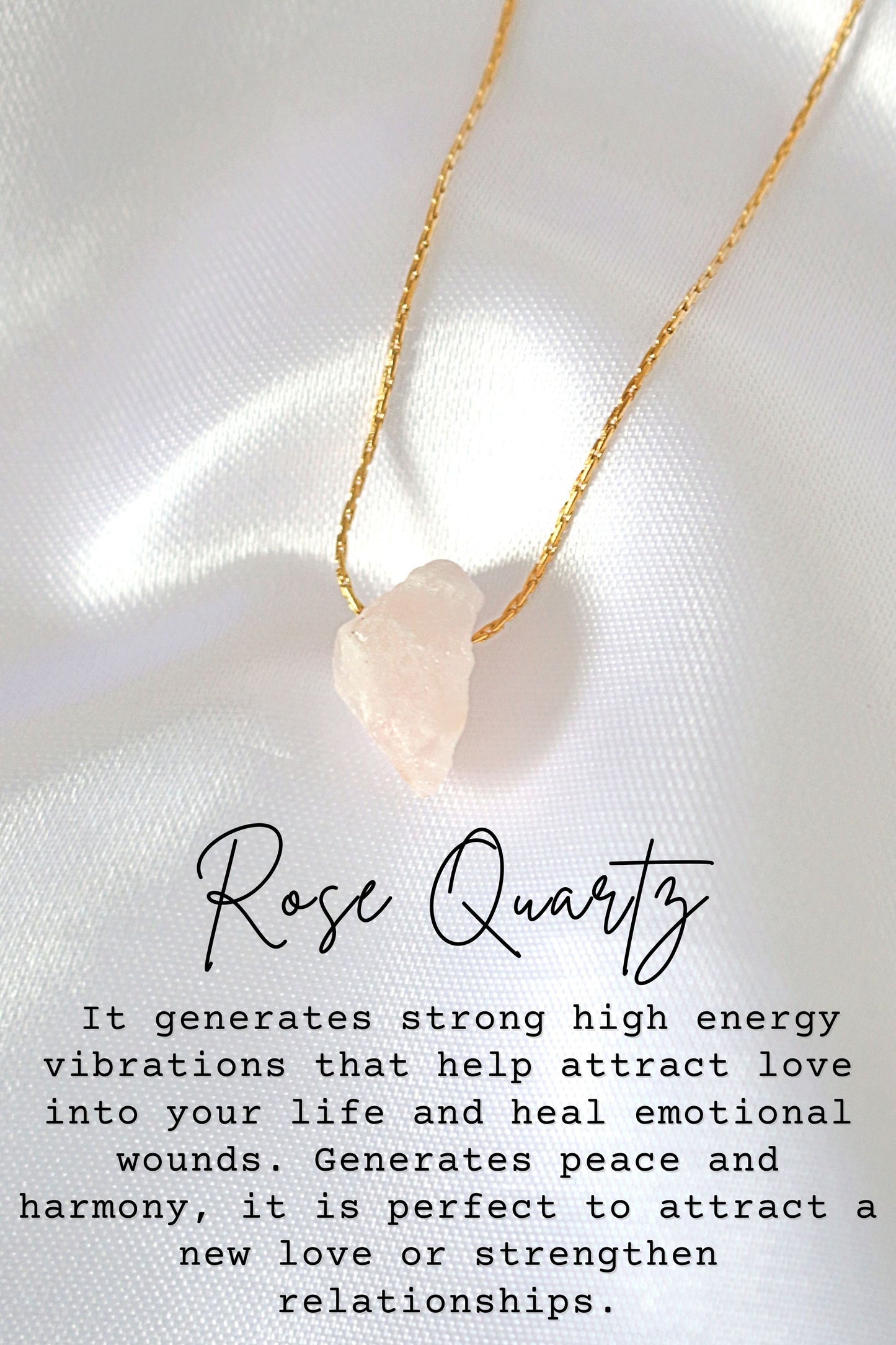 Raw Natural Crystal Pendant Necklace – 24K Gold-Plated Healing Energy