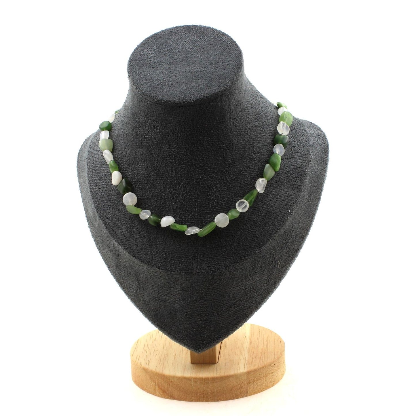 Lunar Harmony Necklace – Moonstone & Nephrite Jade