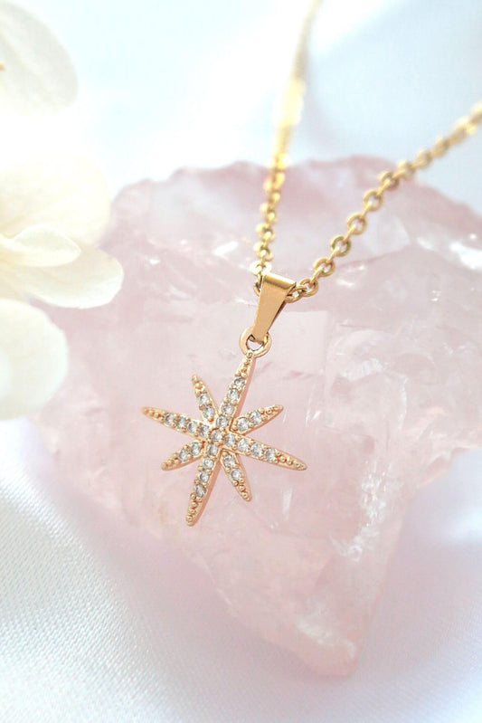 24K Gold-Plated Polaris Star Necklace – A Celestial Touch for Your Jewelry Collection