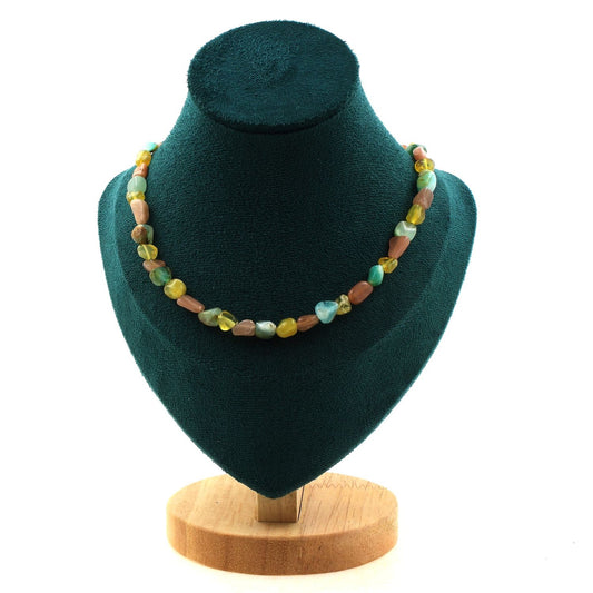 Solar Radiance Necklace – Multicolor Opal, Sunstone & Yellow Opal