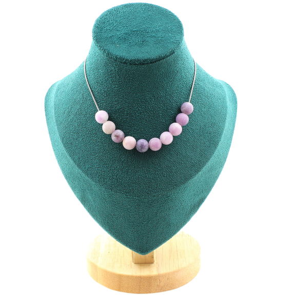 Mystic Amethyst Necklace – Matte Purple Mica Elegance